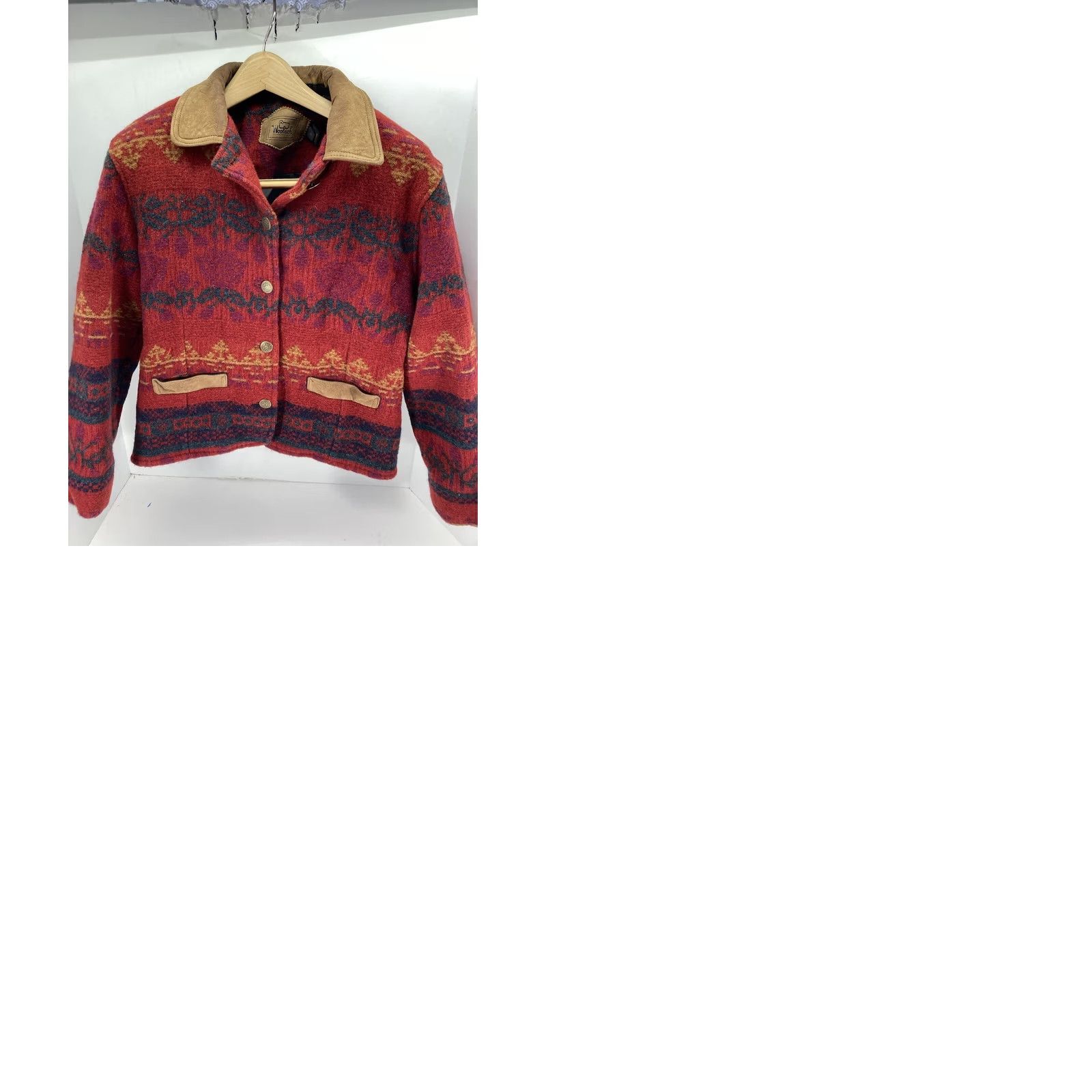 Vintage VINTAGE Woolrich Wool Barn Chore Coat Women M Red Floral Button USA Shirt Jacket Womens Size M / US 6-8 / IT 42-44 - 10 Thumbnail