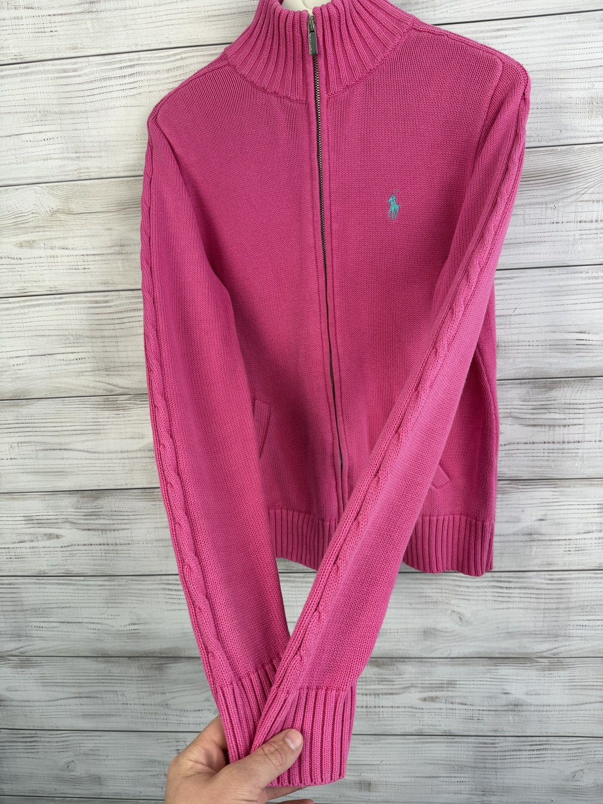 Polo Ralph Lauren 90s Polo Ralph Lauren Sport Vintage Knit Zip Sweater Size L / US 10 / IT 46 - 6 Thumbnail