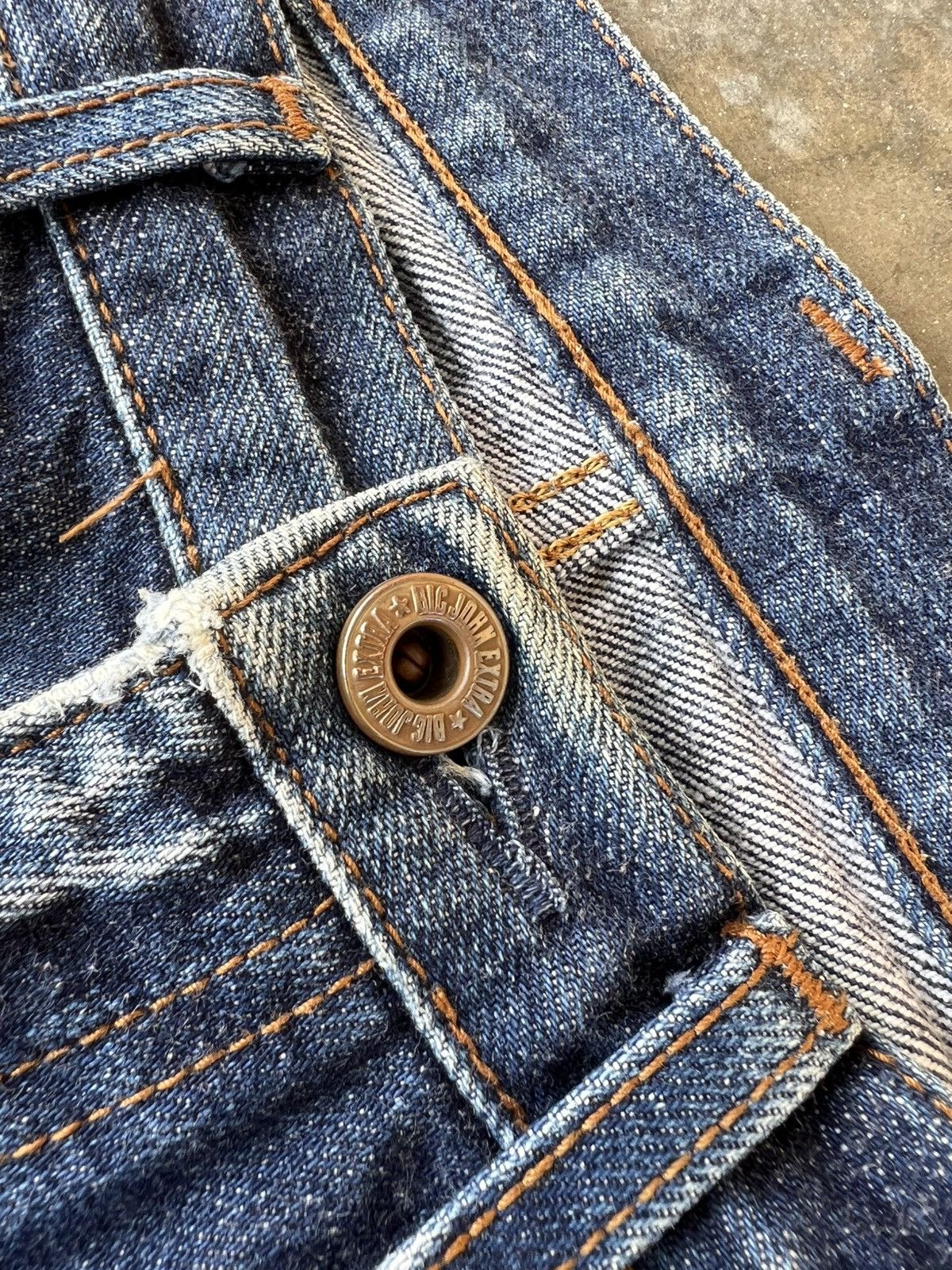 Big John × Japanese Brand 💥Baggy💥Vintage Big John Extra Blue Jean Size US 32 / EU 48 - 10 Thumbnail