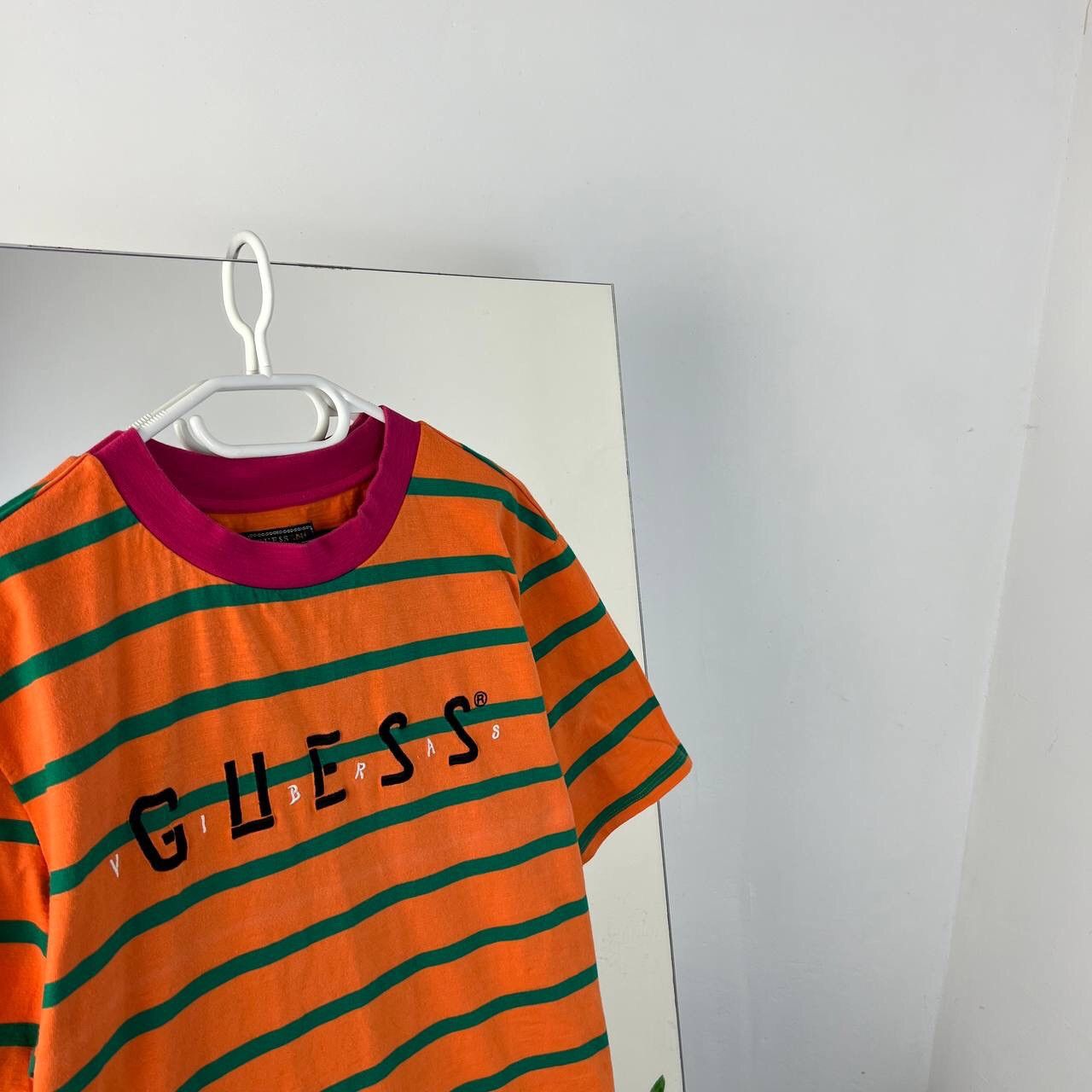 Guess Boxy Fit Guess J Balvin Striped Big Embroidered Logo Y2K Size US M / EU 48-50 / 2 - 2 Thumbnail