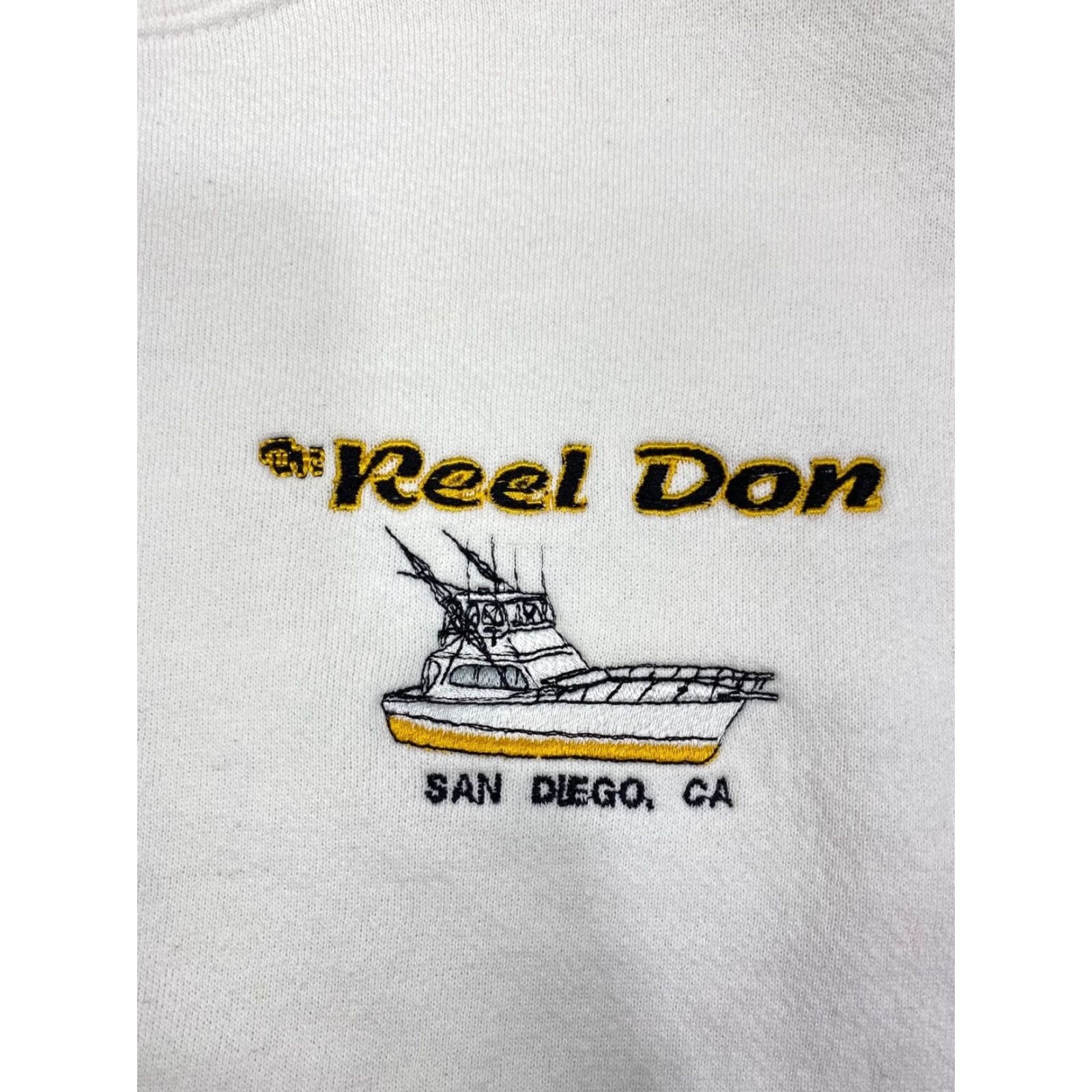 Lee VINTAGE Lee Sweatshirt The Reel Don Fishing Boat Logo Size XL White Mens Size US XL / EU 56 / 4 - 2 Thumbnail