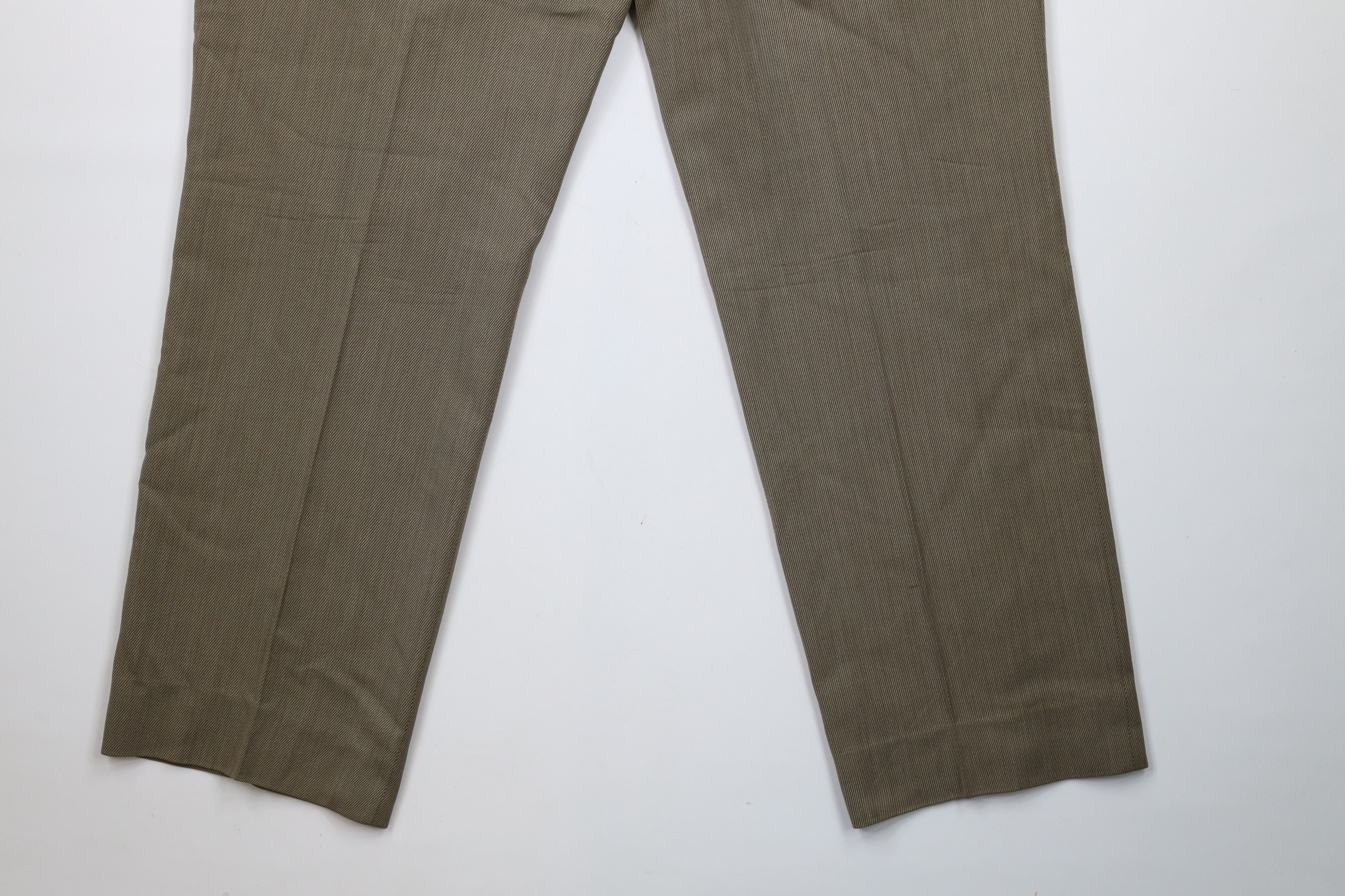 Vintage Vintage 90s Streetwear Whipcord Wool Blend Wide Leg Pants Size US 38 / EU 54 - 12 Thumbnail