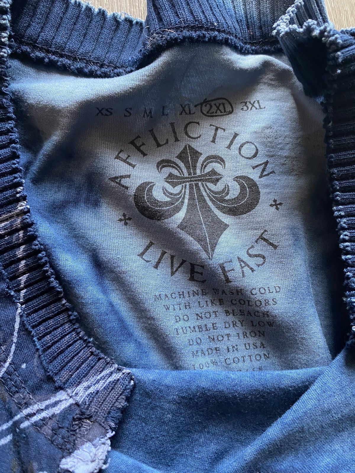 Affliction Blue Midnight Affliction Tee Size US XXL / EU 58 / 5 - 3 Thumbnail