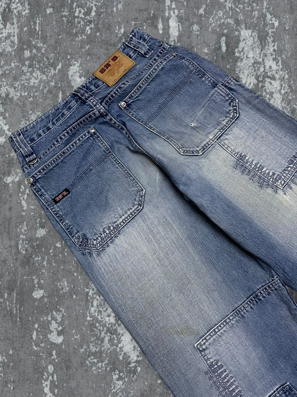 Japanese Brand Vintage Japan Designer 90S Streetwear B.SB Baggy Distressed Size US 28 / EU 44 - 13 Thumbnail