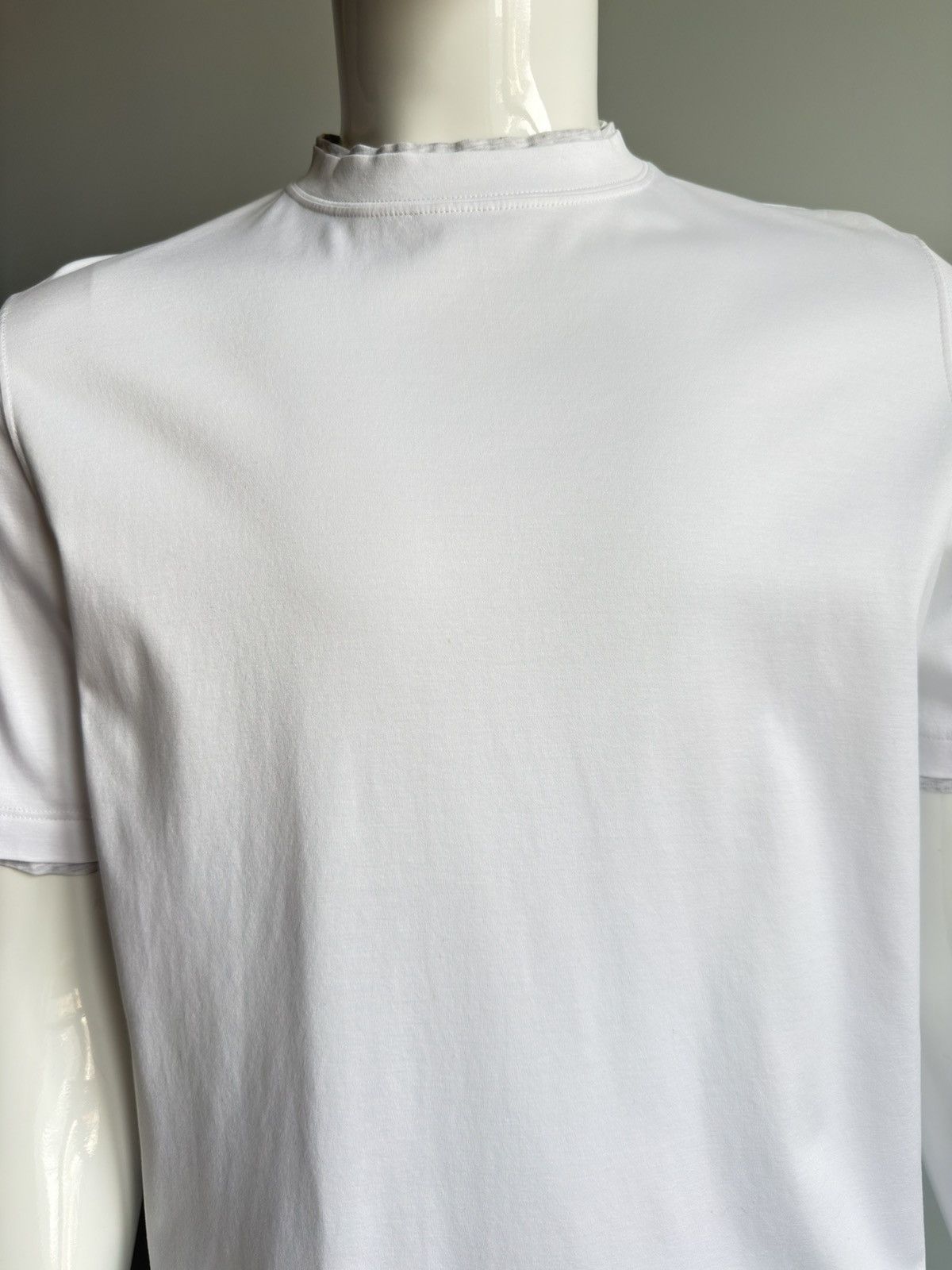 Brunello Cucinelli Brunello Cucinelli White Crew Neck T-Shirt 100% Cotton Size US M / EU 48-50 / 2 - 10 Thumbnail
