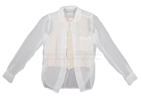 Comme des Garcons Comme Des Garcons White Vintage Double Layer Design Shirt Size XS / US 0-2 / IT 36-38 - 2 Thumbnail