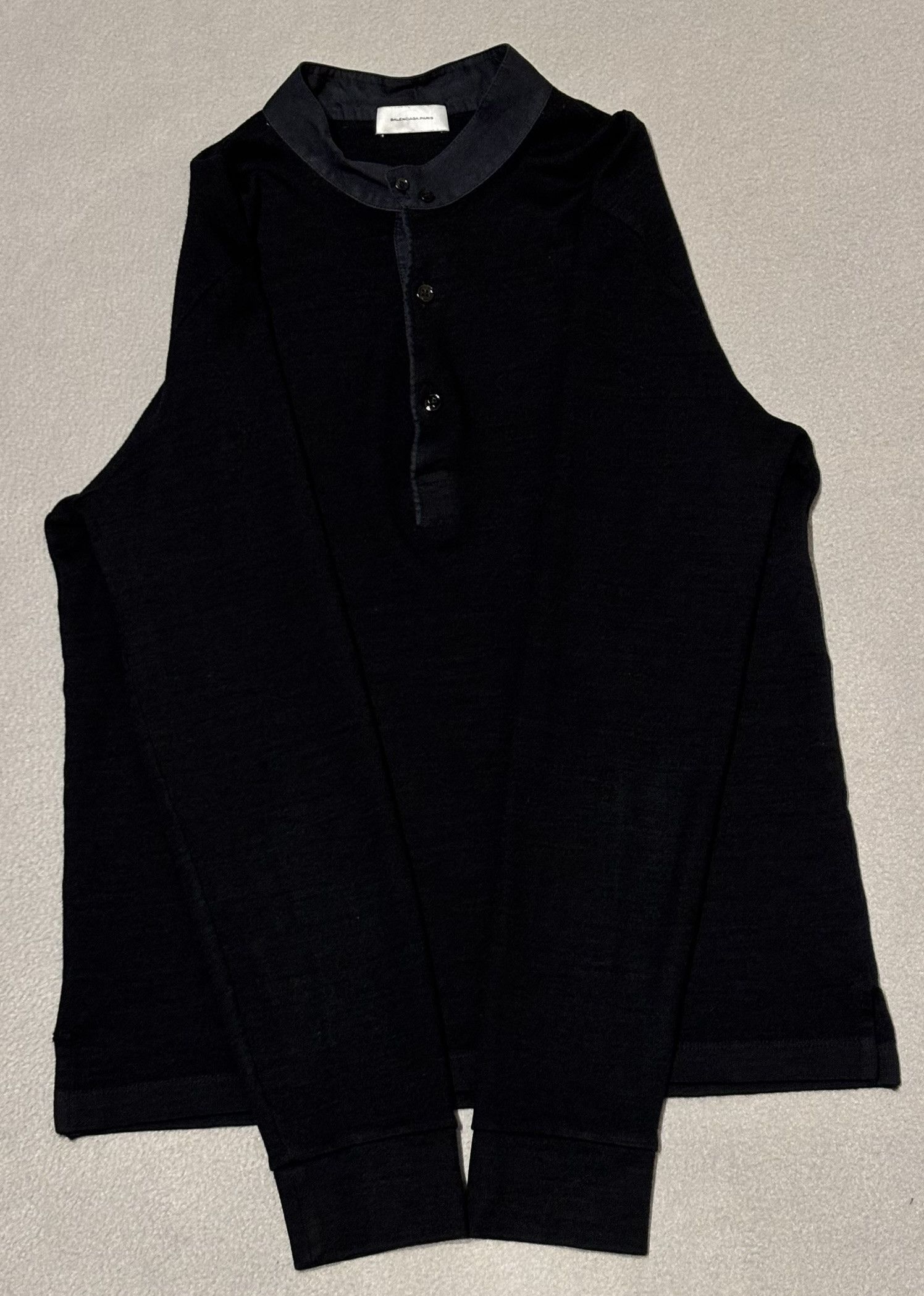 Balenciaga Balenciaga Wool Silk Black Sweater Buttons Large Size L / US 10 / IT 46 - 4 Thumbnail