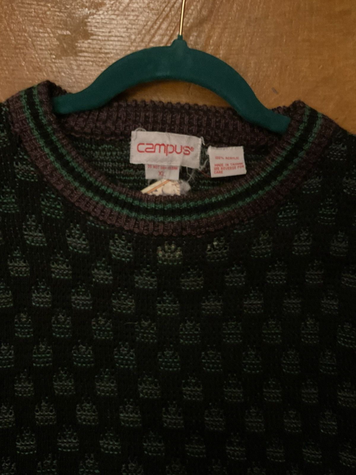 Other Men's Geometric Crewneck Sweater - Green and Gray Size US XL / EU 56 / 4 - 6 Thumbnail