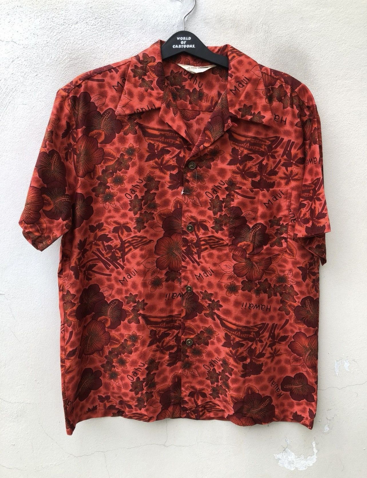 Vintage RARE! Vintage 1960s Royal Hawaiian shirt Aloha Wear Size US XL / EU 56 / 4 - 19 Thumbnail