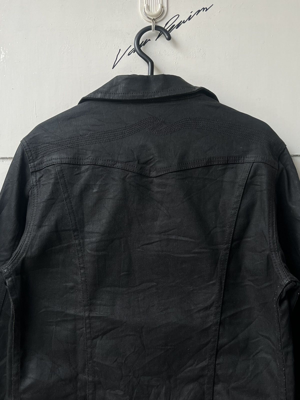 Nudie Jeans Nudie Jeans Conny Dry Black Coated Trucker Jeans Jacket Size US XS / EU 42 / 0 - 7 Thumbnail