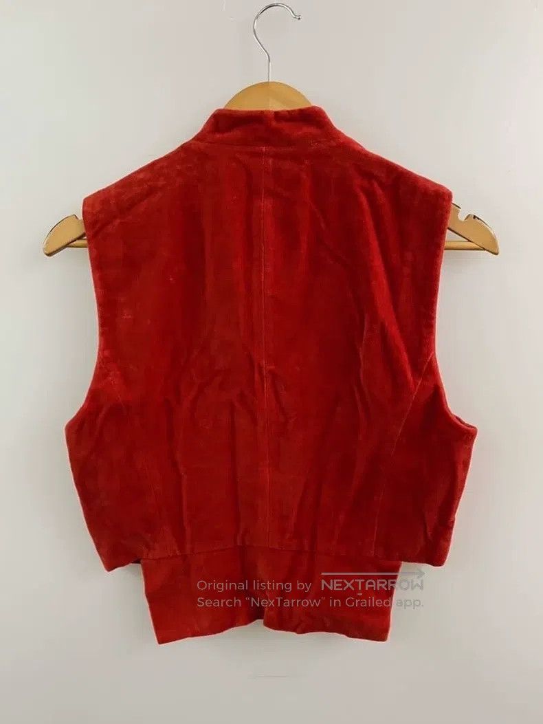 Comme des Garcons Comme Des Garcons Red Velvet Vest Size M / US 6-8 / IT 42-44 - 2 Thumbnail