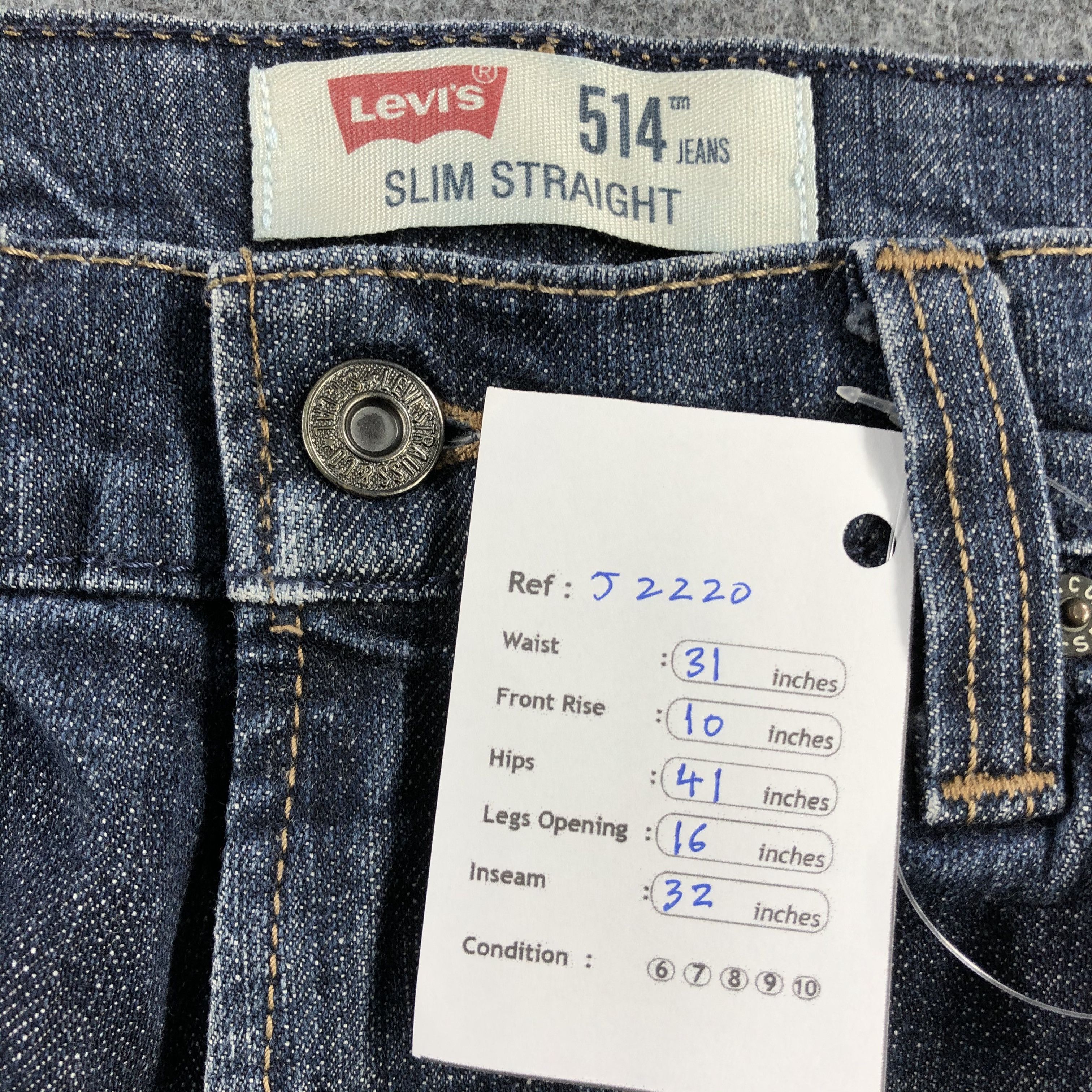 Levi's Vintage Blue Wash Levis 514 Jeans-J2220 Size US 31 - 12 Thumbnail