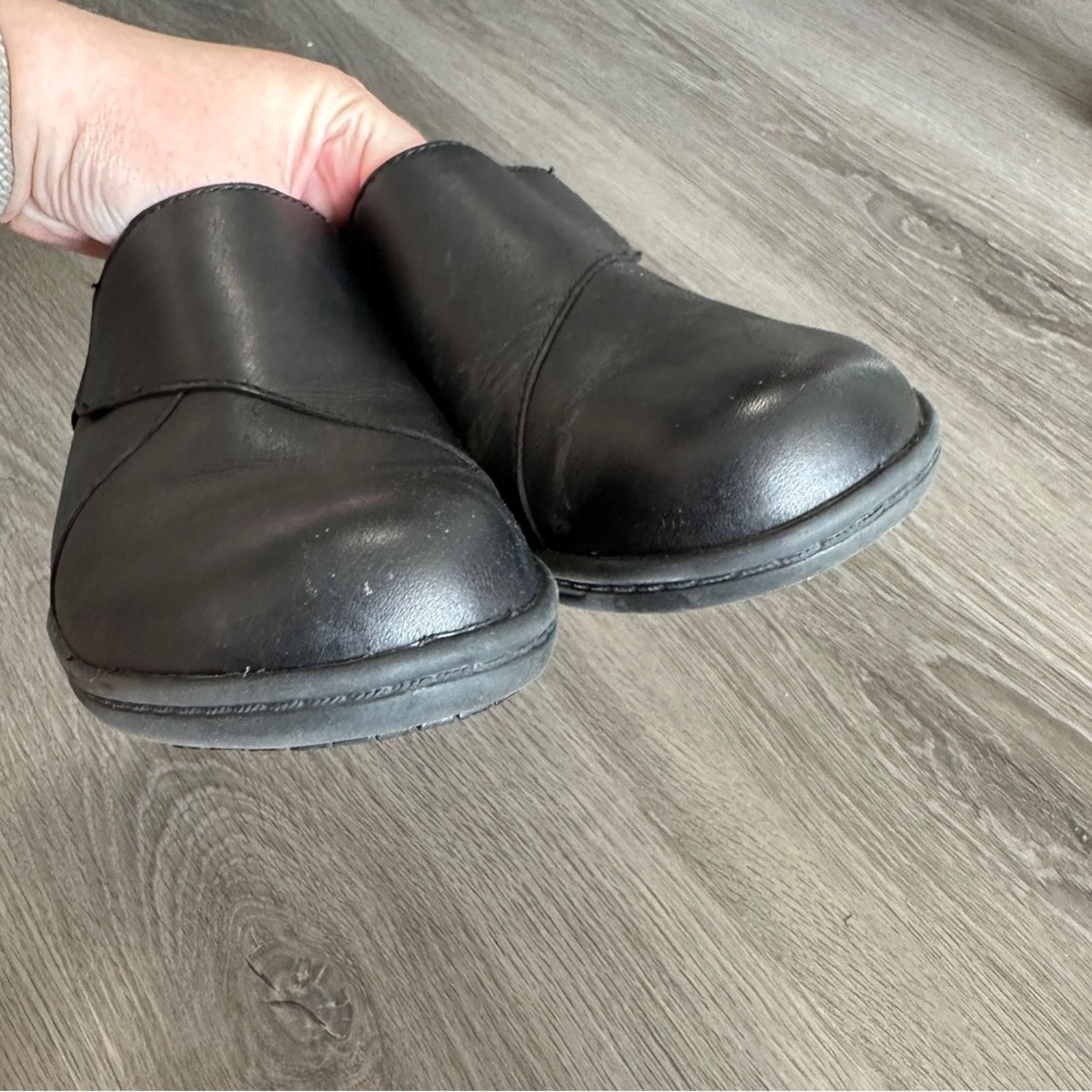 Clarks Clarks Grasp High Black Leather Slip On Clogs Shoes Size 7 Size US 7 / IT 37 - 5 Thumbnail