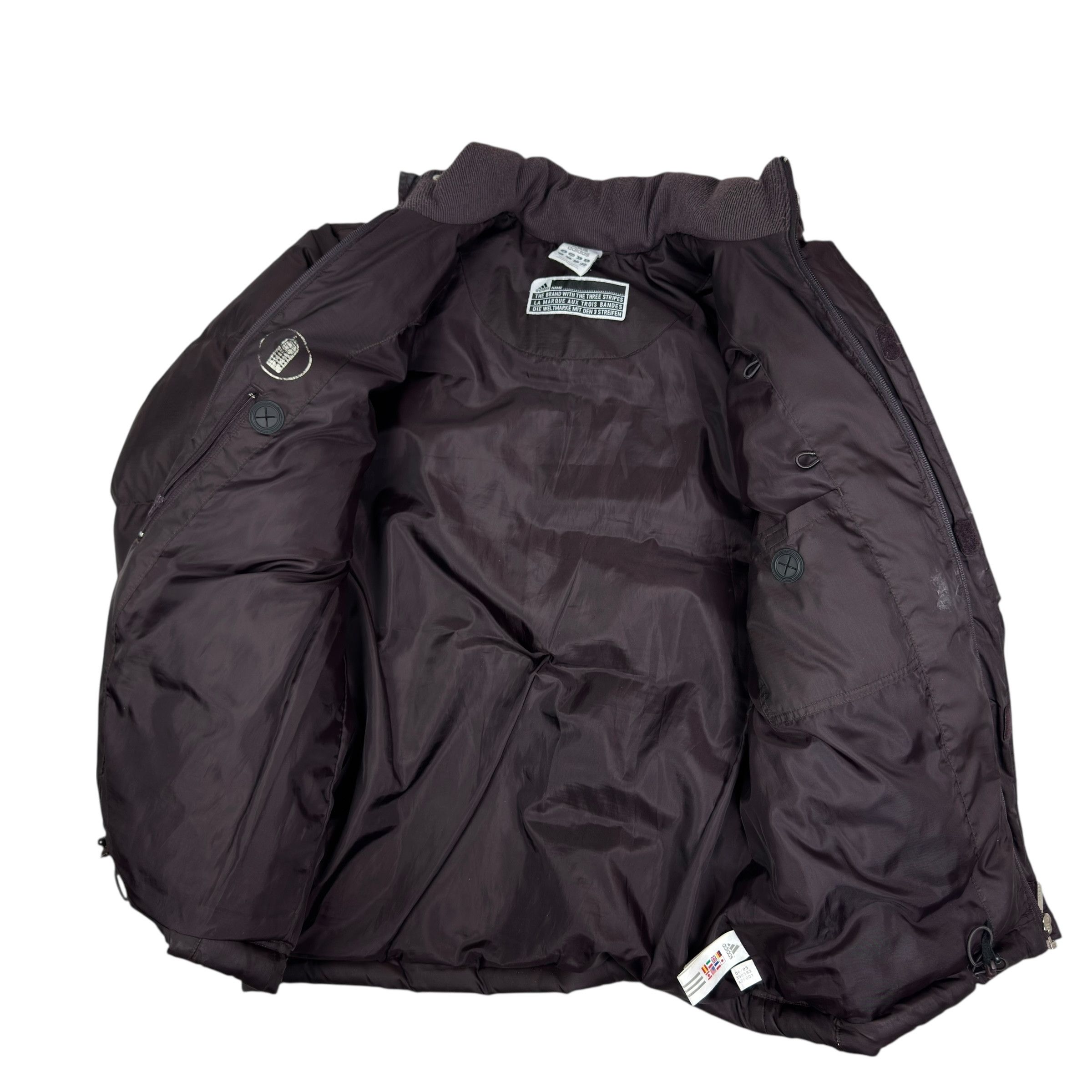 Adidas VTG Adidas Men's Brown Long Sleeve Full Zip Puffer Jacket XS Size US XS / EU 42 / 0 - 8 Thumbnail
