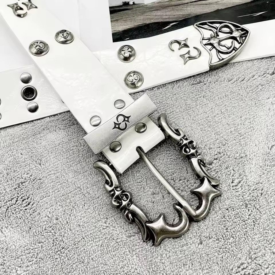 Japanese Brand PREMIUM PU LEATHER & ALLOY GOTHIC PUNK BELT Size ONE SIZE - 4 Thumbnail