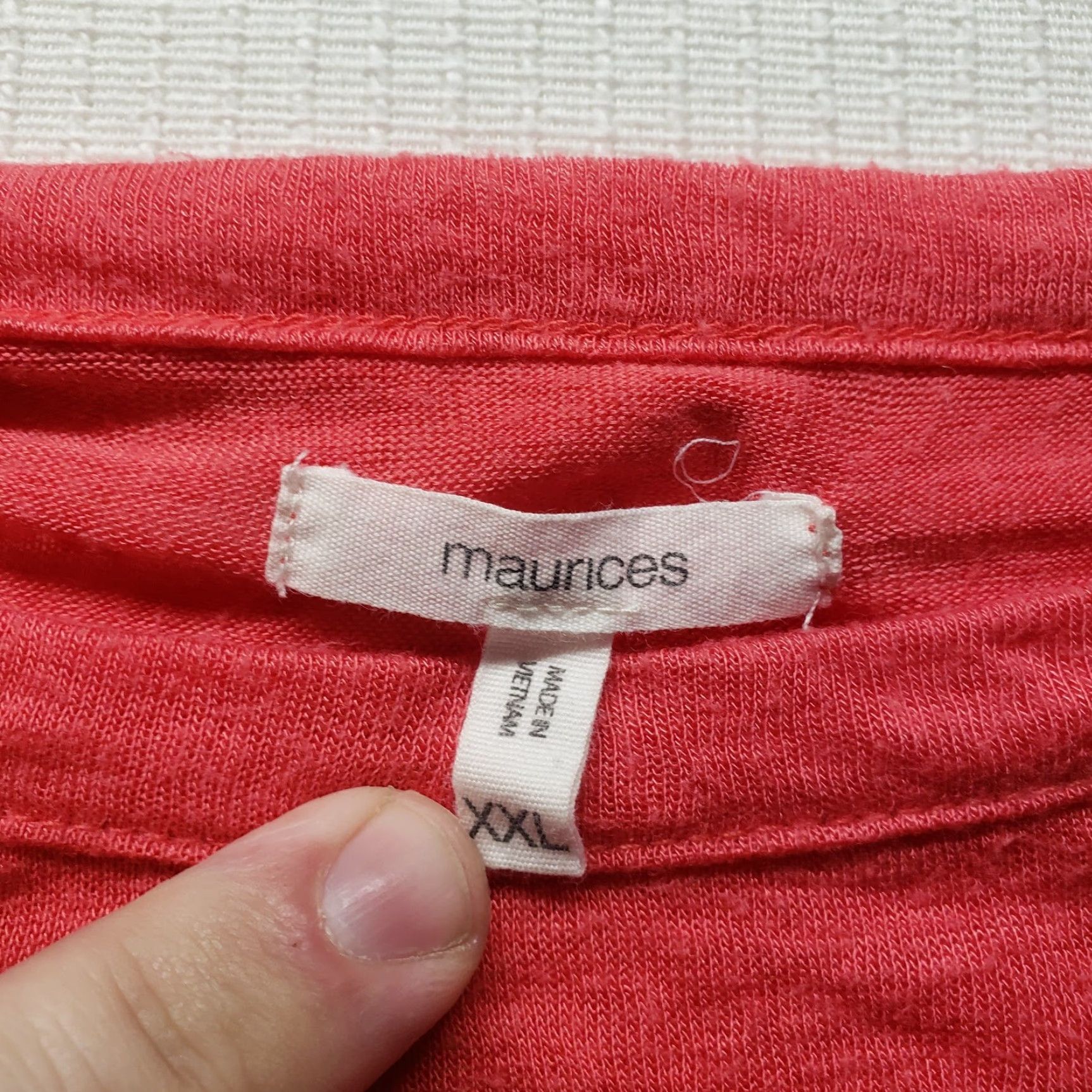 Vintage Maurices Solid Red Lace Sleeve Cap Tee T-Shirt Adult Women's Size XXL 2XL Size XXL / US 16-18 / IT 52-54 - 2 Thumbnail