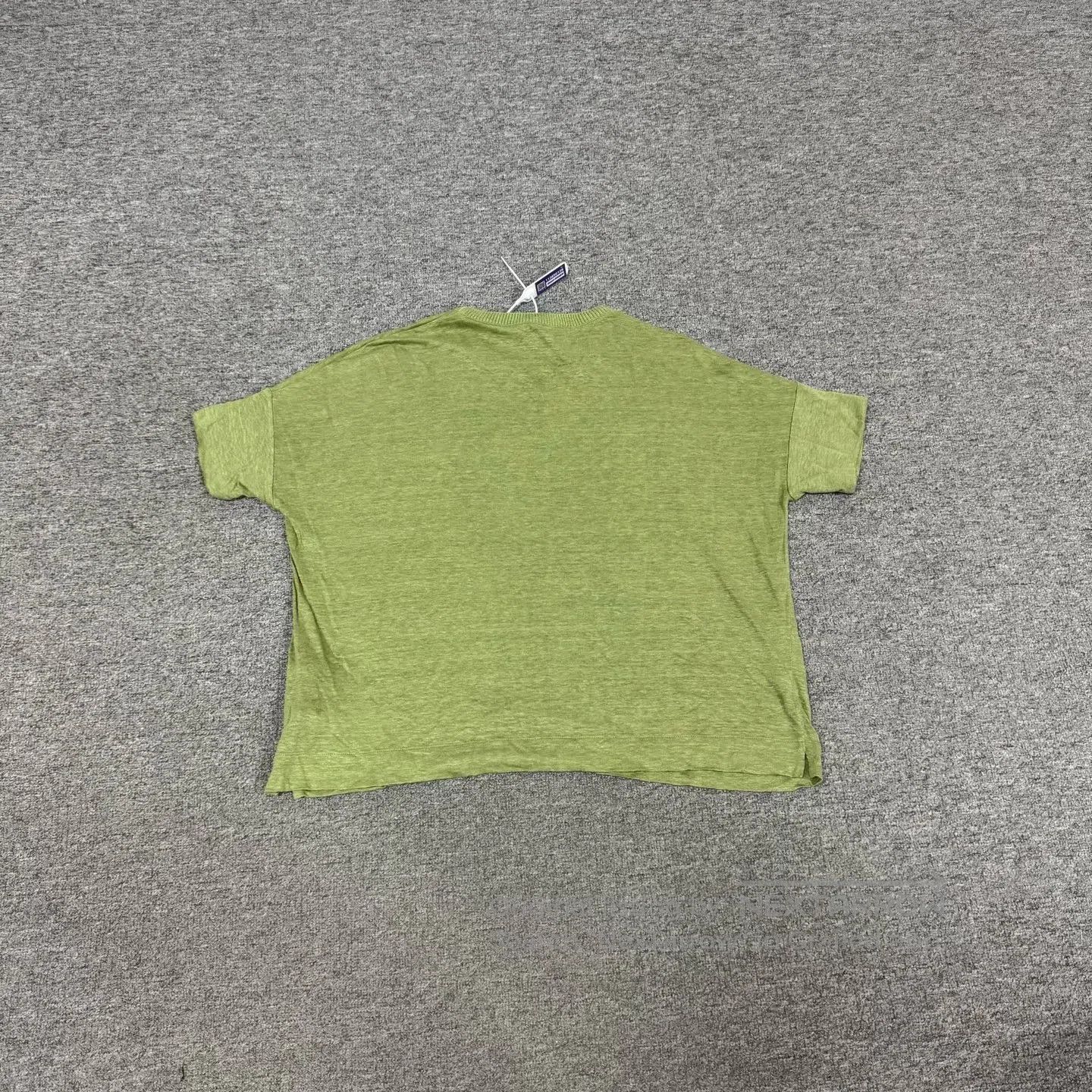 Loro Piana LORO PIANA Green, round-neck, thin knit short-sleeved avoc Size L / US 10 / IT 46 - 2 Thumbnail