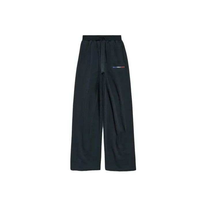 Balenciaga Balenciaga Black Cotton Loose Fit Sports Pants Size US 26 / EU 42 - 1 Thumbnail