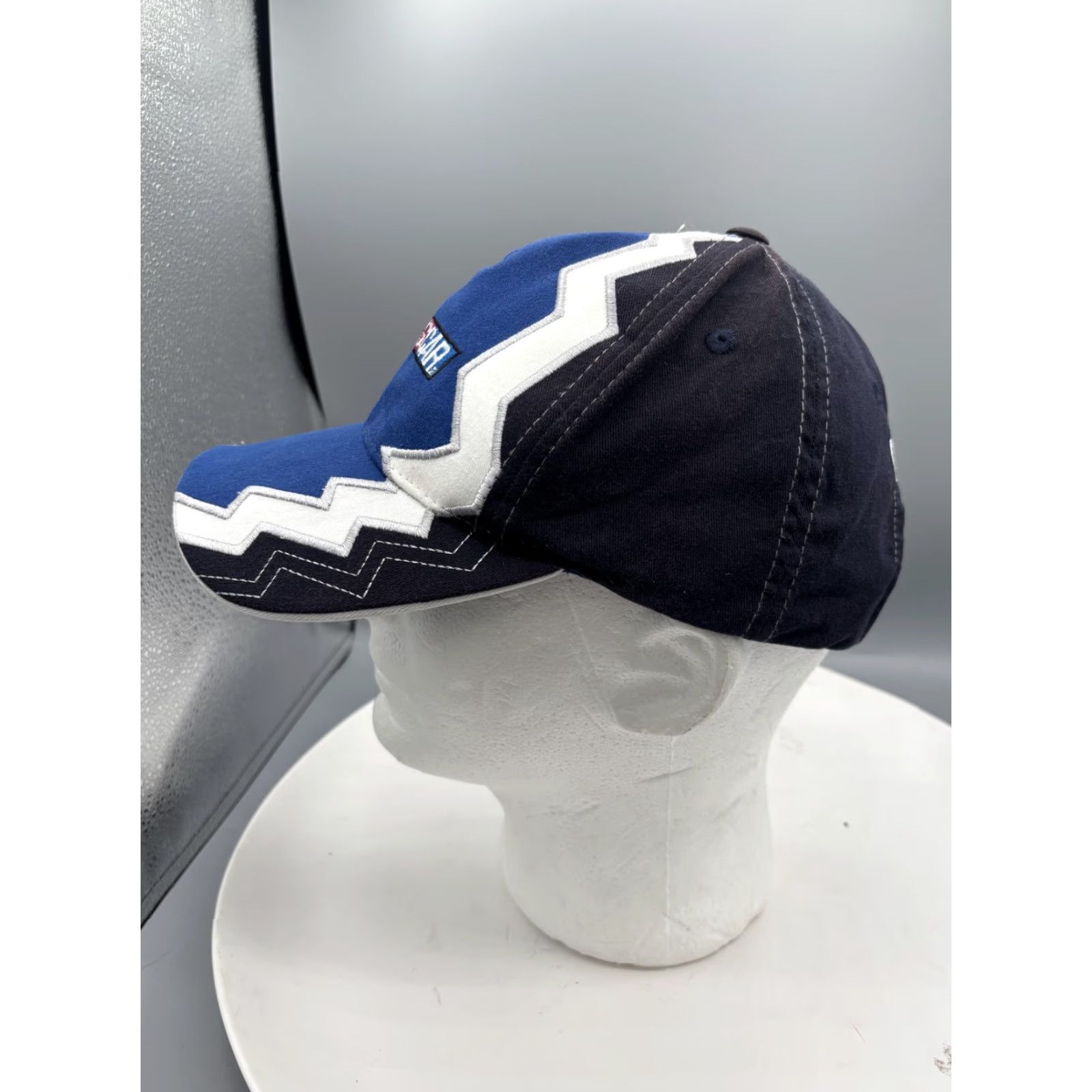 NASCAR NASCAR Hat Cap Strap Back Mens Blue White Black Racing Auto Snapback Trucker/Baseball Cap Size ONE SIZE - 2 Thumbnail