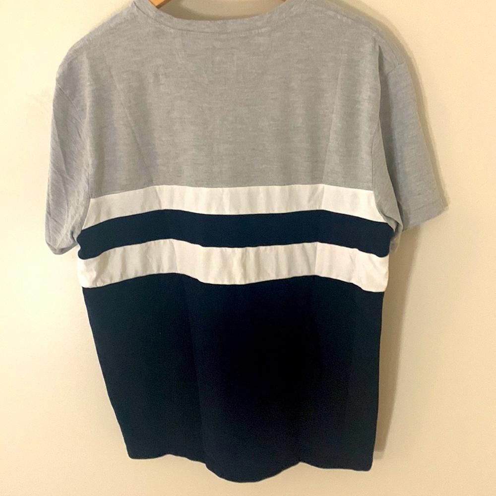 Zara ZARA - Cut and sew striped pique SS RN Top -Lg - 95%Ctn5%Vis Size US L / EU 52-54 / 3 - 5 Thumbnail