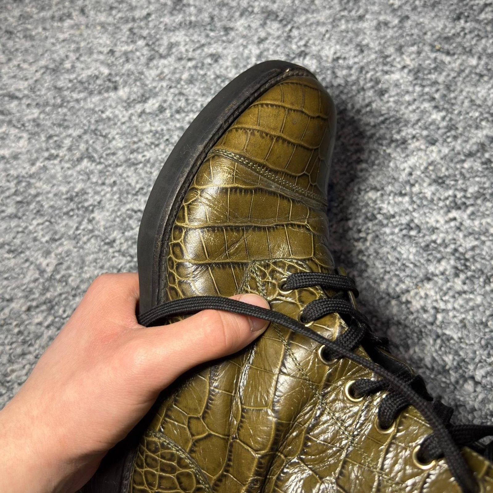 Louis Vuitton Louis vuitton archive olive croc Size US 8 / IT 38 - 7 Thumbnail