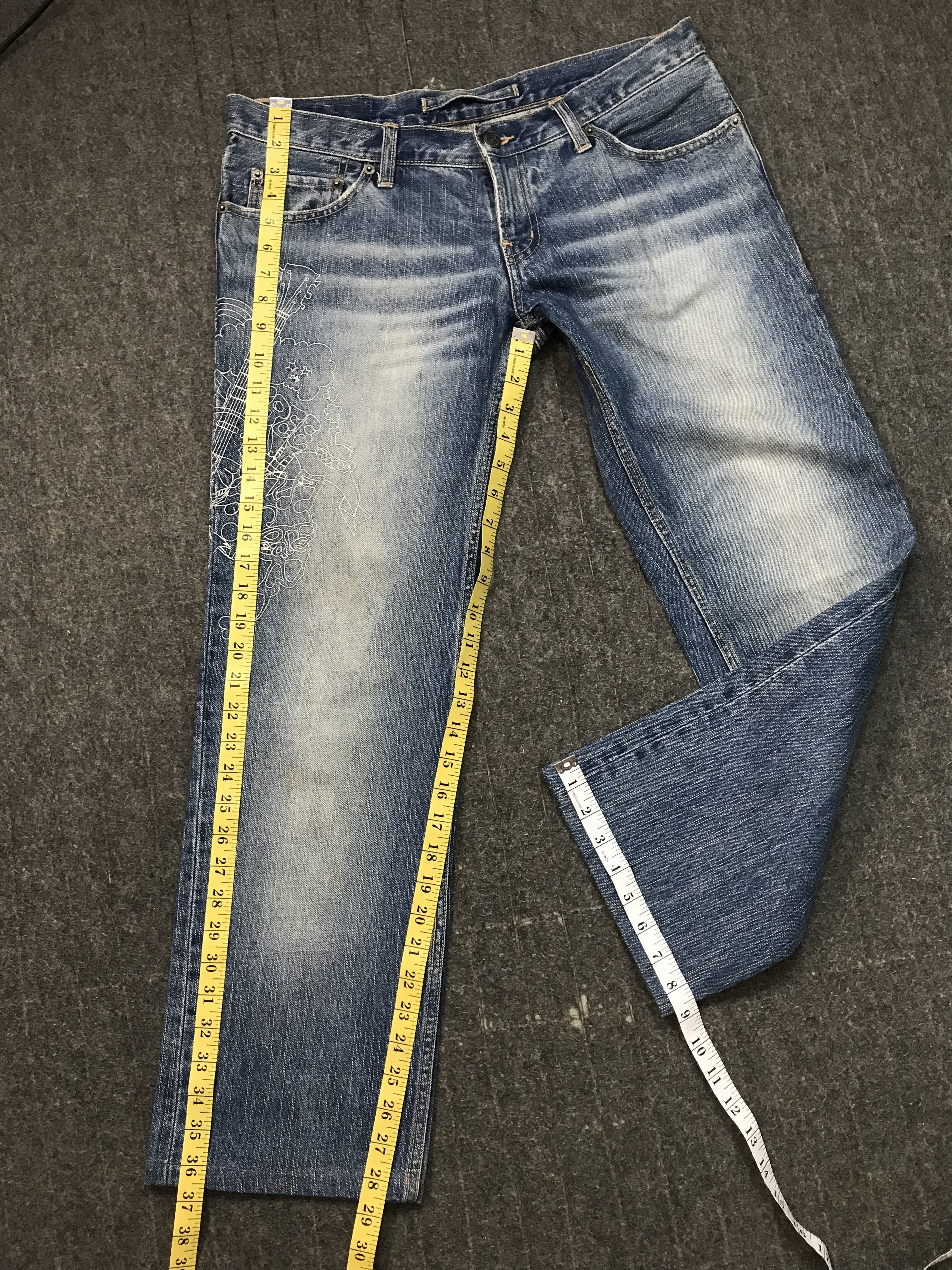 PPFM Hype PPFM Light Faded Indigo Denim Jeans Straight Cut Size US 34 / EU 50 - 17 Thumbnail
