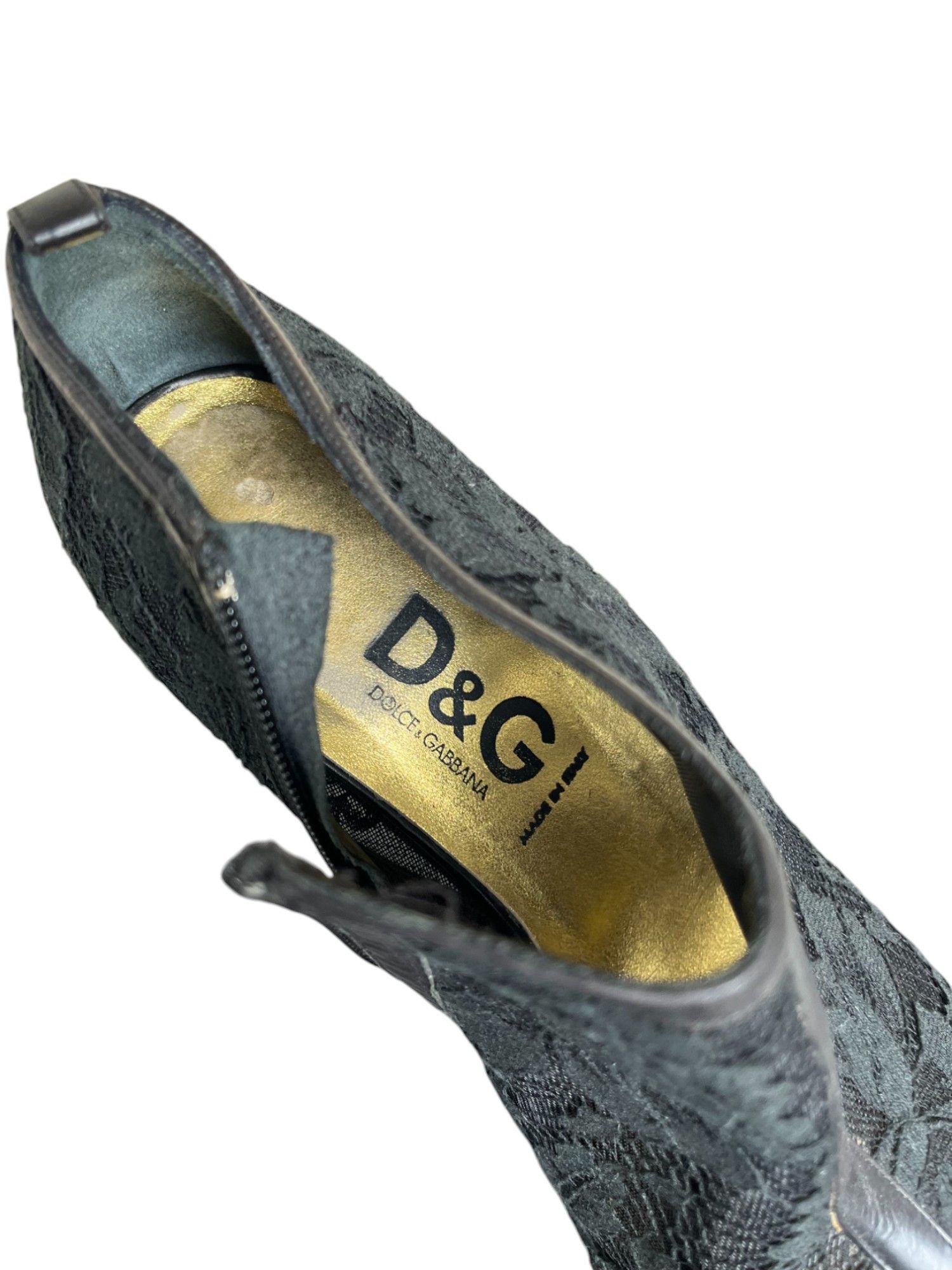Dolce & Gabbana Black Floral Semitransparent Heels Size US 10 / IT 40 - 7 Thumbnail