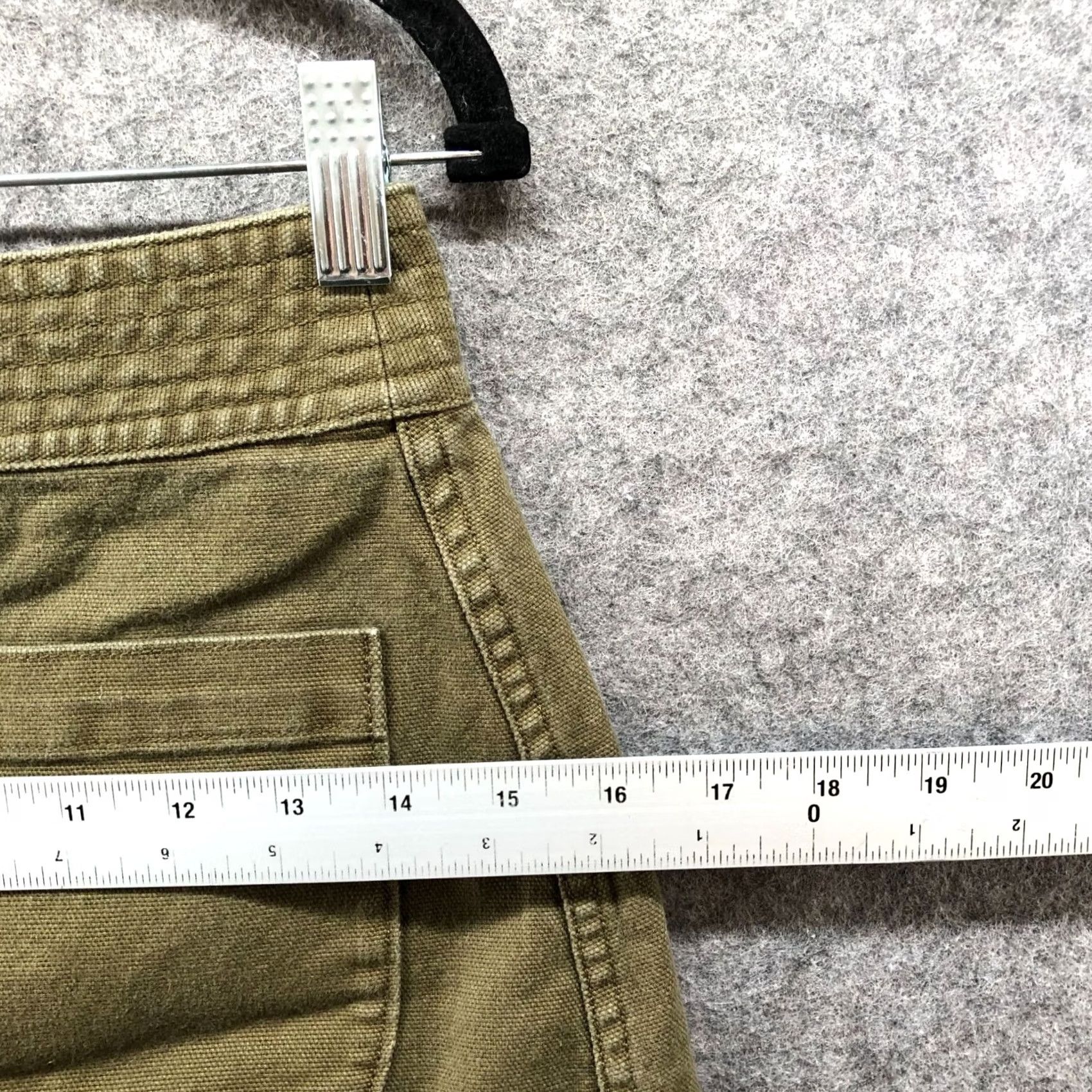 Madewell Madewell A-Line Mini Skirt Womens 00 Kale Army Green Button Front Raw Hem Size 24" / US 00 / IT 34 - 7 Thumbnail