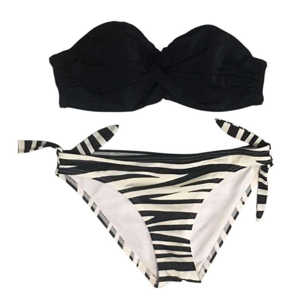 Victoria's Secret Victoria's Secret 2 Pc Bikini Push Up Strapless Zebra Small Size ONE SIZE - 1 Thumbnail