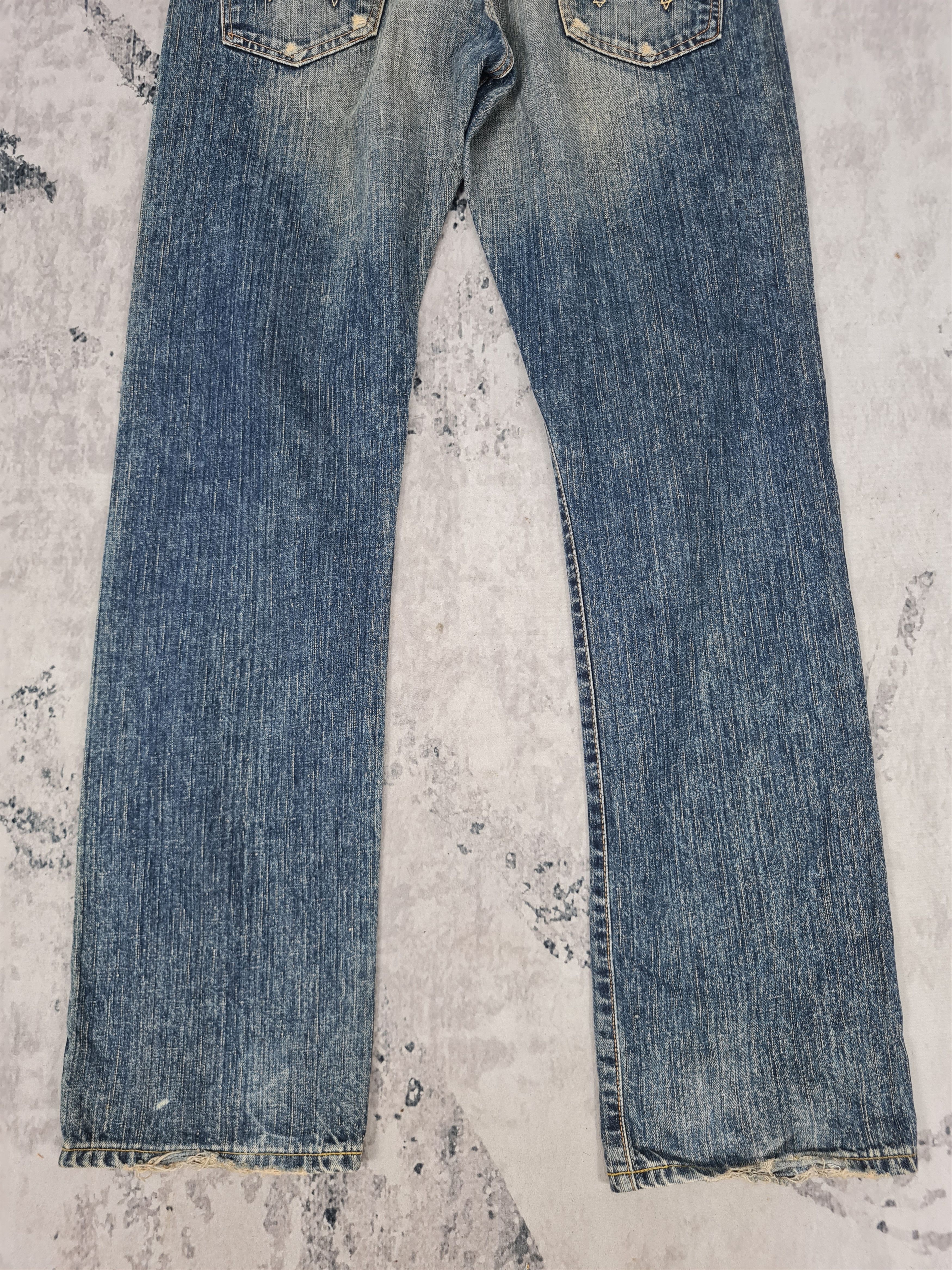 Edwin Vtg EDWIN 503R Faded Distressed Jeans Size 34x33 JB0144 Size US 34 / EU 50 - 3 Thumbnail