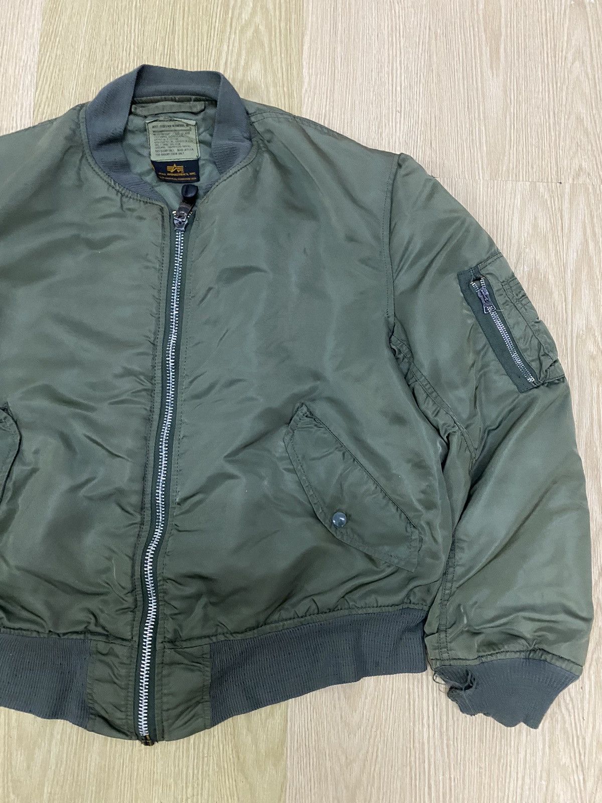 80s 90s ALPHA INDUSTRIES MA-1 USA 製 M Vintage 90s Alpha Industries MA-1 Reversible Bomber Jacket