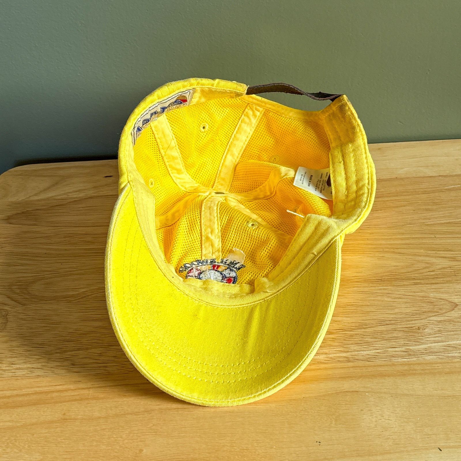 Adams Englewood Beach Florida Adams Yellow Leather Strapback Hat Size ONE SIZE - 8 Thumbnail
