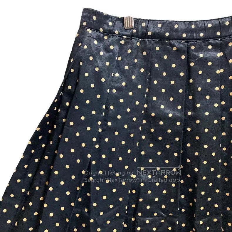 Comme des Garcons Comme des Garcons size S Satin mustard yellow polka dot ple Size 23" - 2 Thumbnail