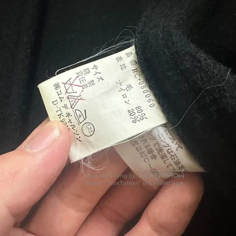 Other Comme Des Garcons Vintage black woolen long trench coat Size L / US 10 / IT 46 - 6 Thumbnail