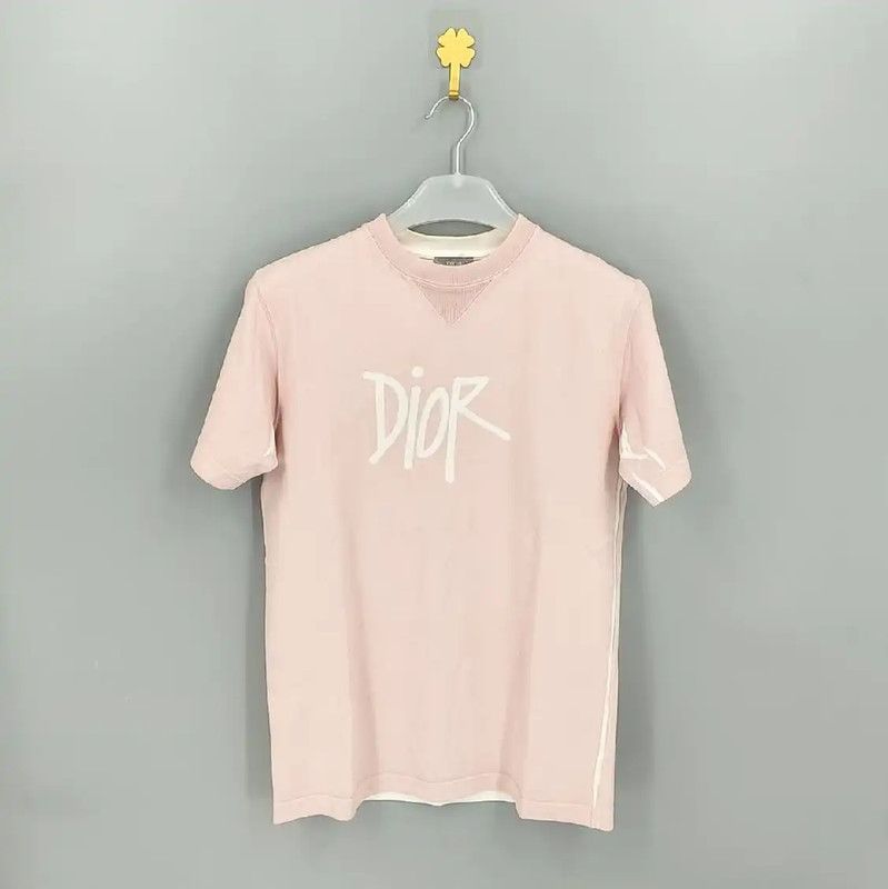 Dior Dior Pink Cotton Men's T-Shirt 0089 Size US XXS / EU 40 - 1 Thumbnail