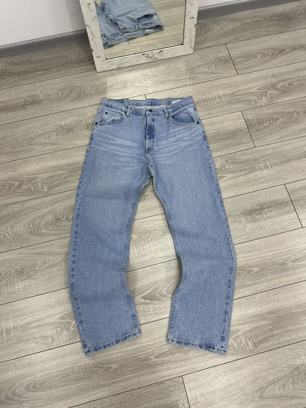 Jean Wrangler Vintage Denim Light Jeans 90s Size US 32 / EU 48 - 4 Thumbnail