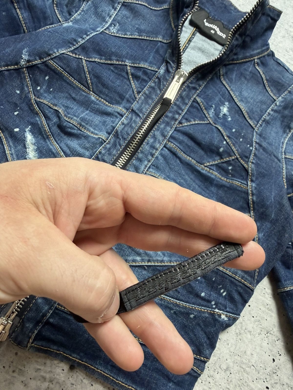 Dsquared2 Dsquared2 Disstresed Striped Lines Archive Denim Jacket Size S / US 4 / IT 40 - 7 Thumbnail