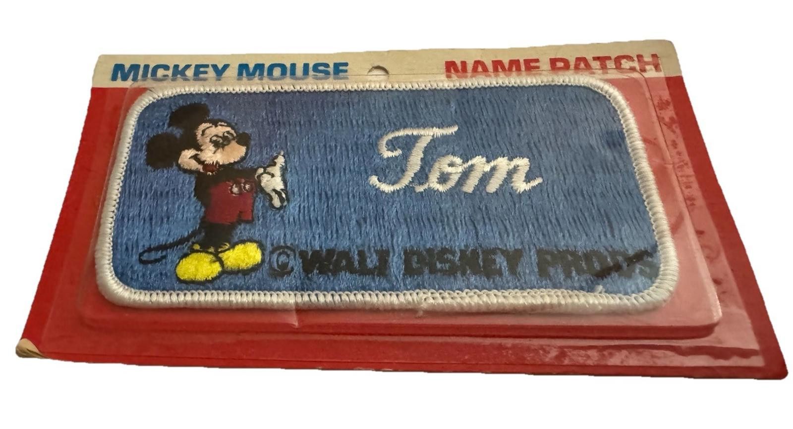 Disney Vintage Mickey Mouse Name Patch - Tom Size ONE SIZE - 2 Thumbnail