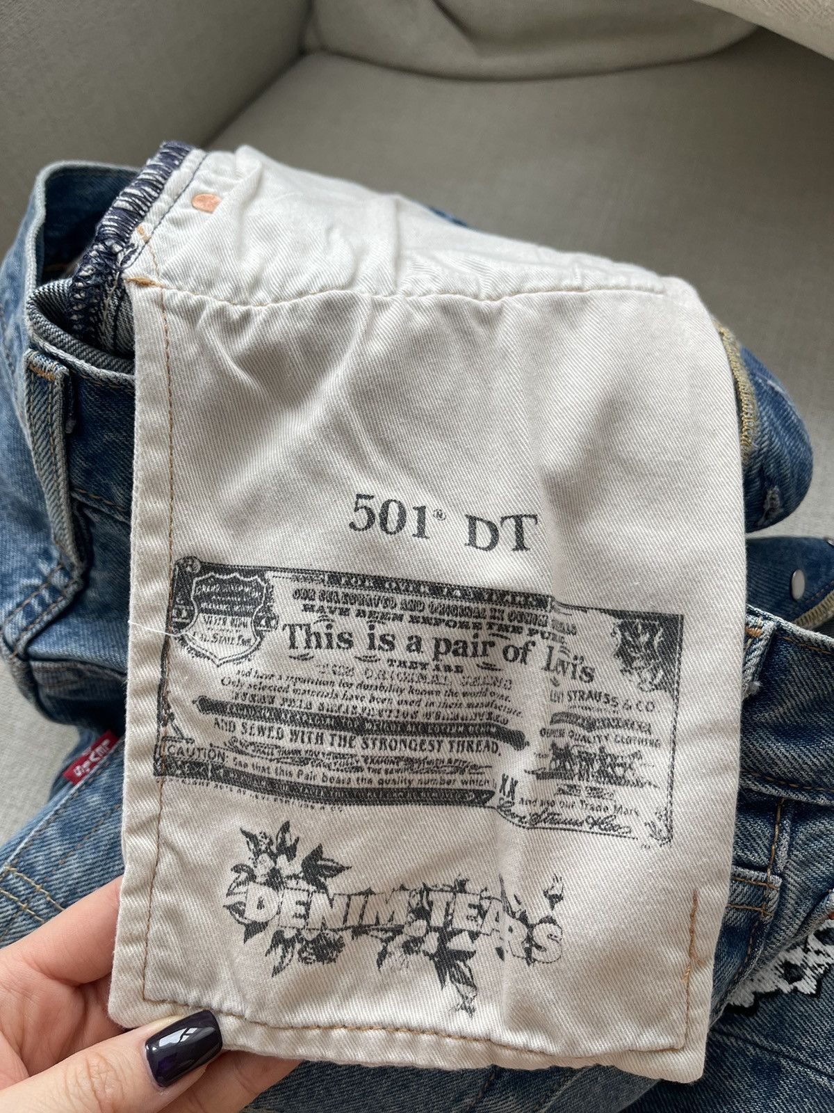 DENIM TEARS × Levi's × Stussy Denim Tears x Stussy Jeans Size 28" / US 6 / IT 42 - 3 Thumbnail