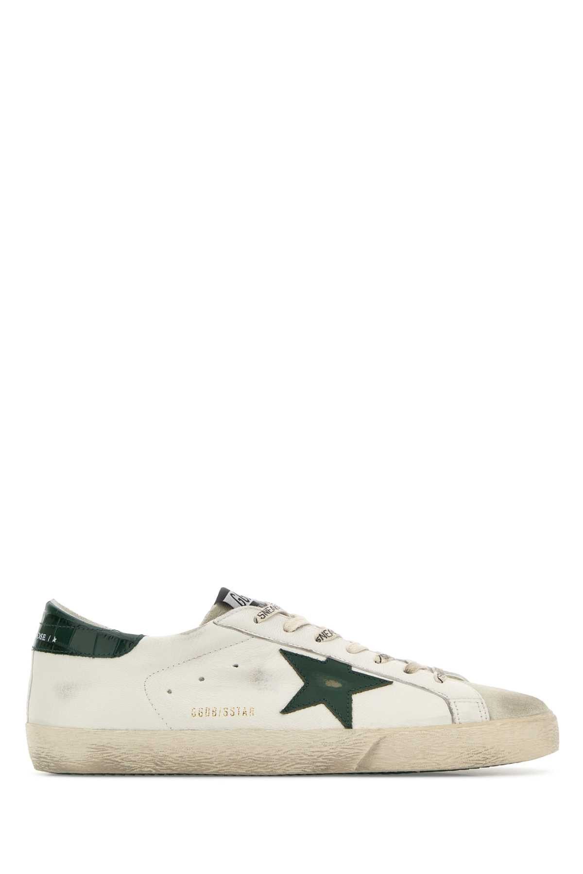 Golden Goose White Leather Super Star Sneakers Size US 7 / EU 40 - 1 Thumbnail