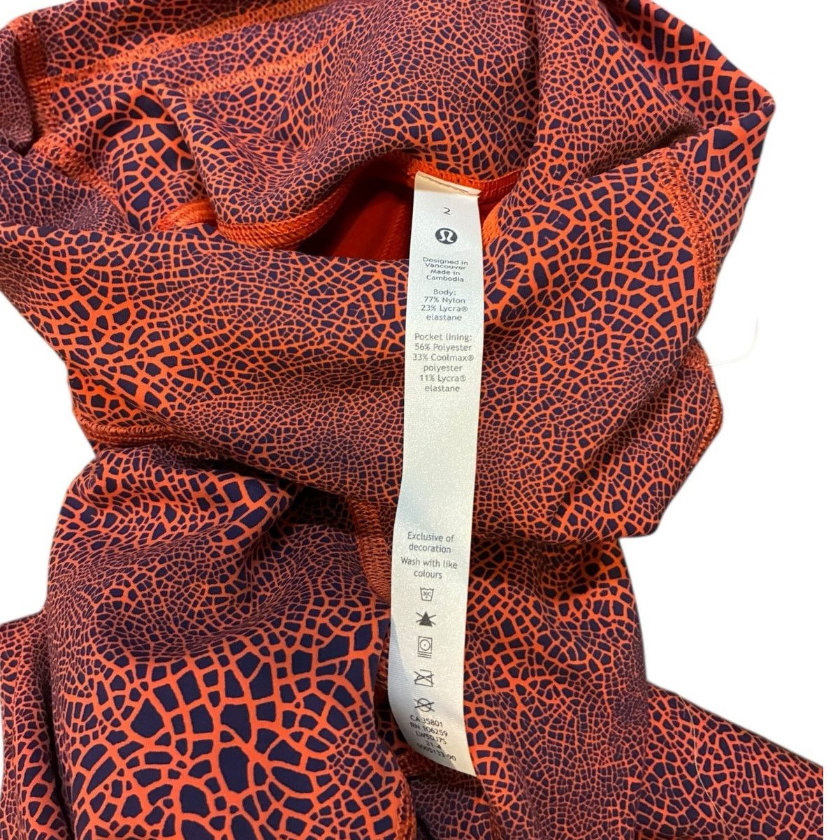 Lululemon Lululemon Wunder Train HR Tight 28" Size 2 Crackle Orange Size 26" / US 2 / IT 38 - 5 Thumbnail