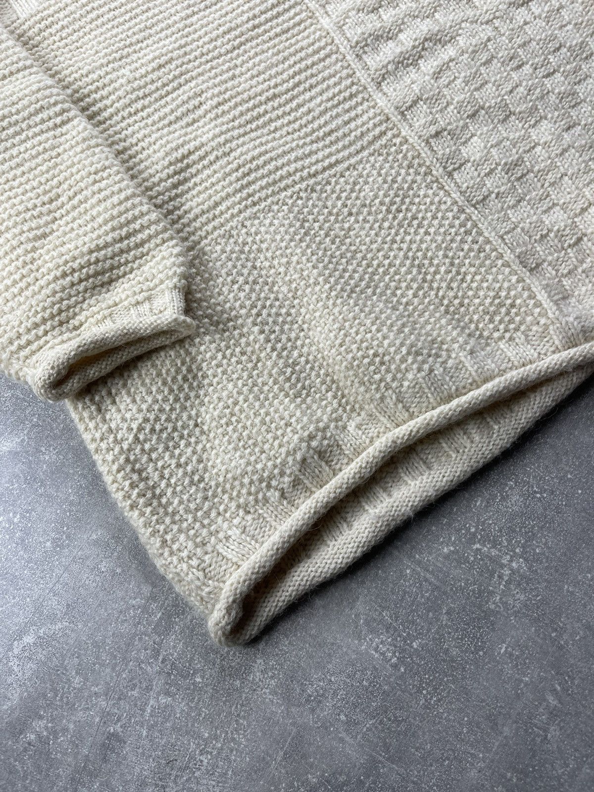 Other Hessnatur 100% Virgin Wool Textured Knit Sweater Cream Size US M / EU 48-50 / 2 - 4 Thumbnail
