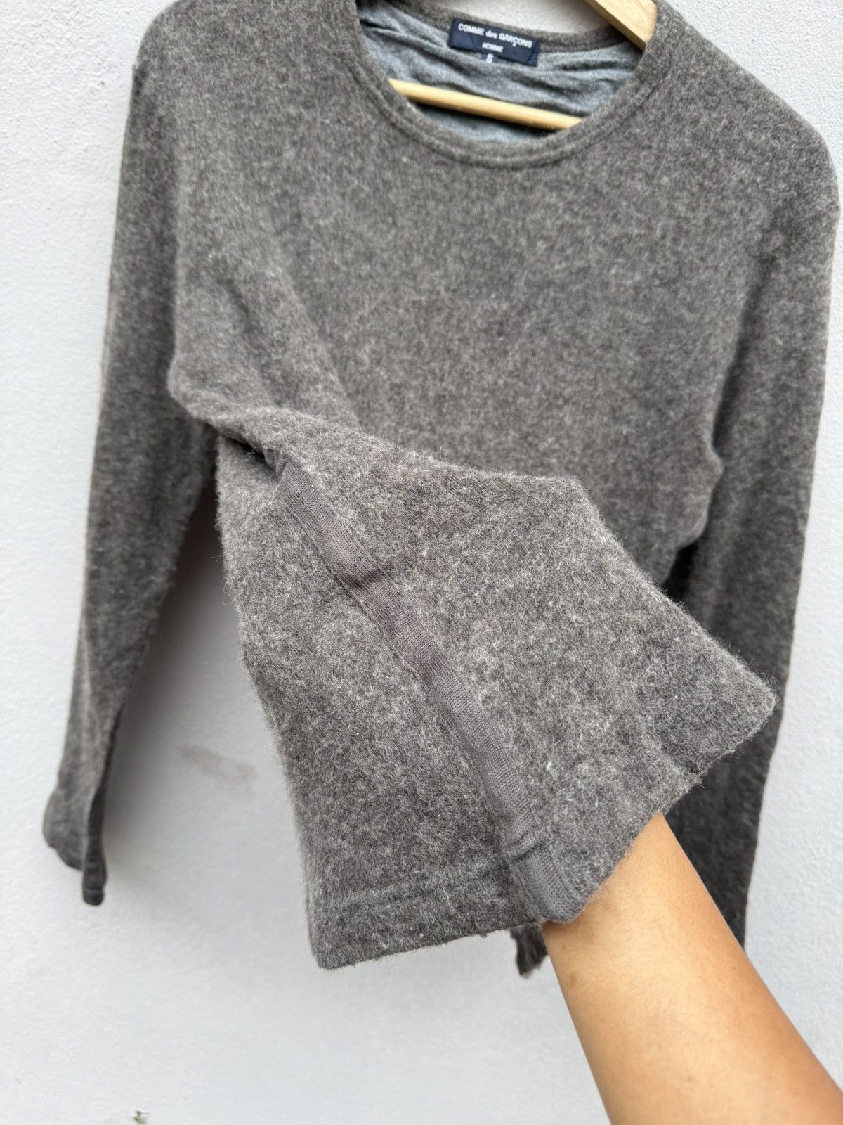 Comme des Garcons Homme AD2009 CDG HOMME Wool Short Mohair Crop/Boxy Shirt Size US S / EU 44-46 / 1 - 6 Thumbnail