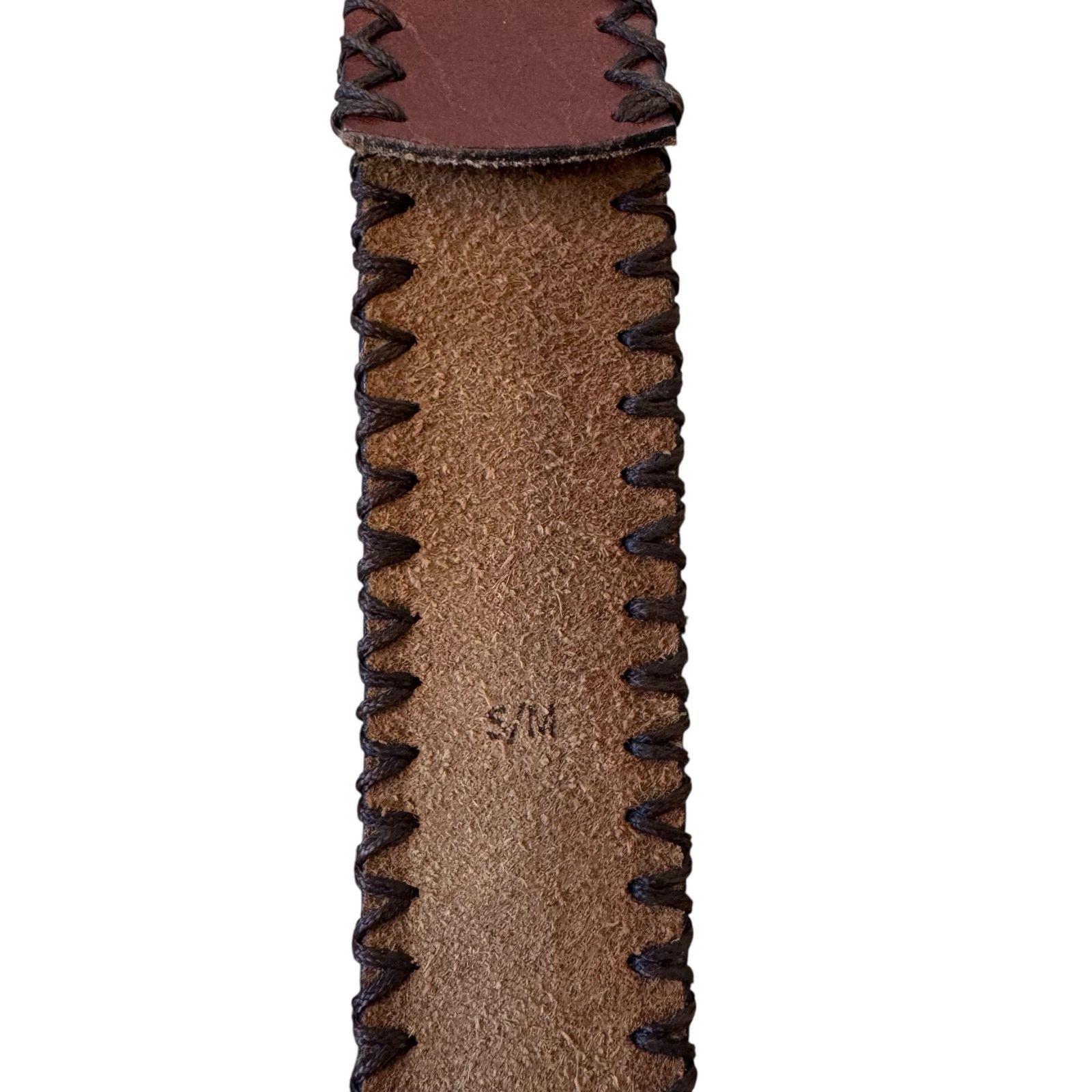 J.Crew J. CREW Brown Leather Double O Brass Ring Adjustable Belt Size ONE SIZE - 3 Thumbnail