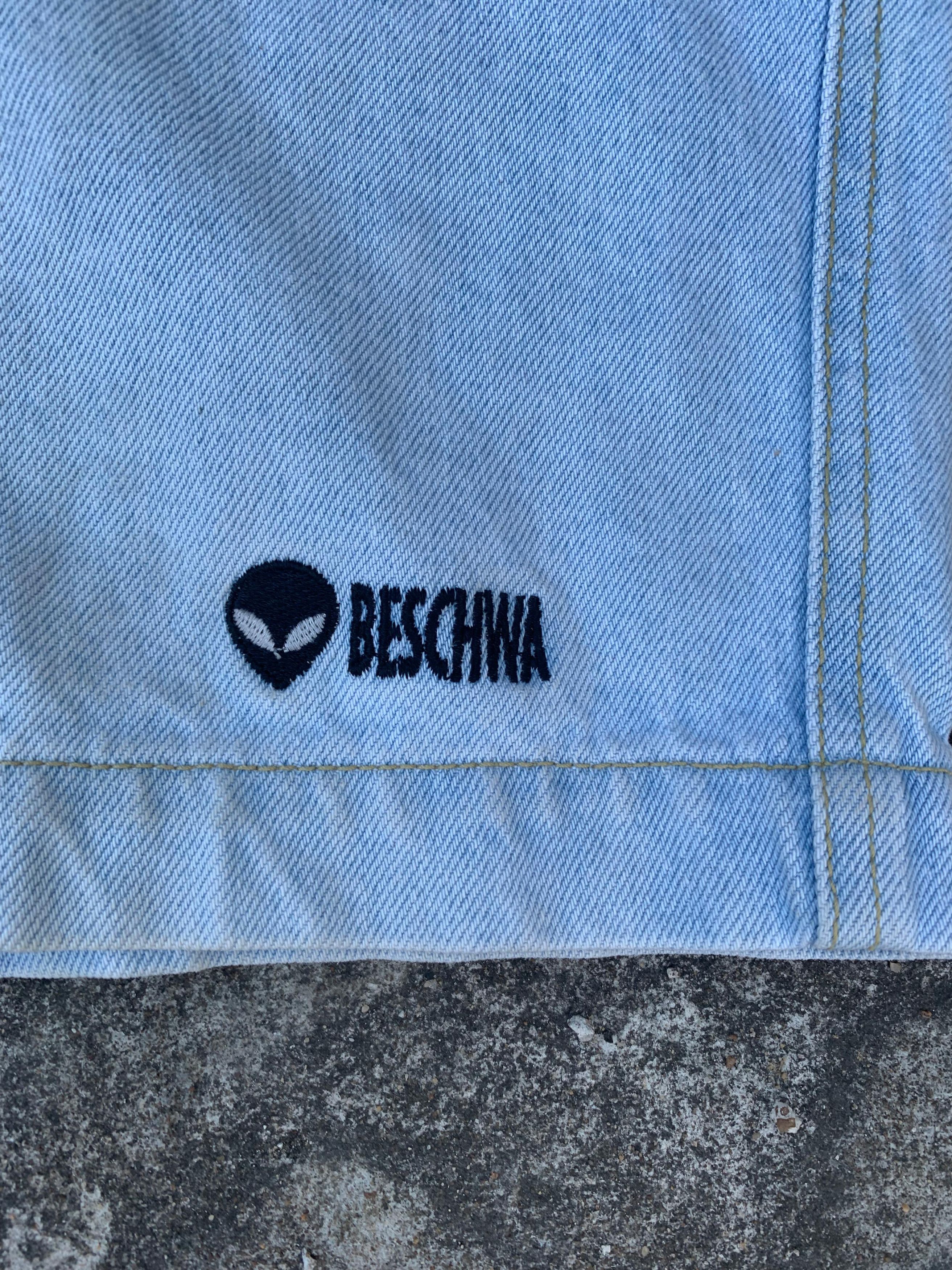 Alien Workshop × Vintage VTG 00s Beschwa Baggy denim shorts pants Size US 32 / EU 48 - 4 Thumbnail