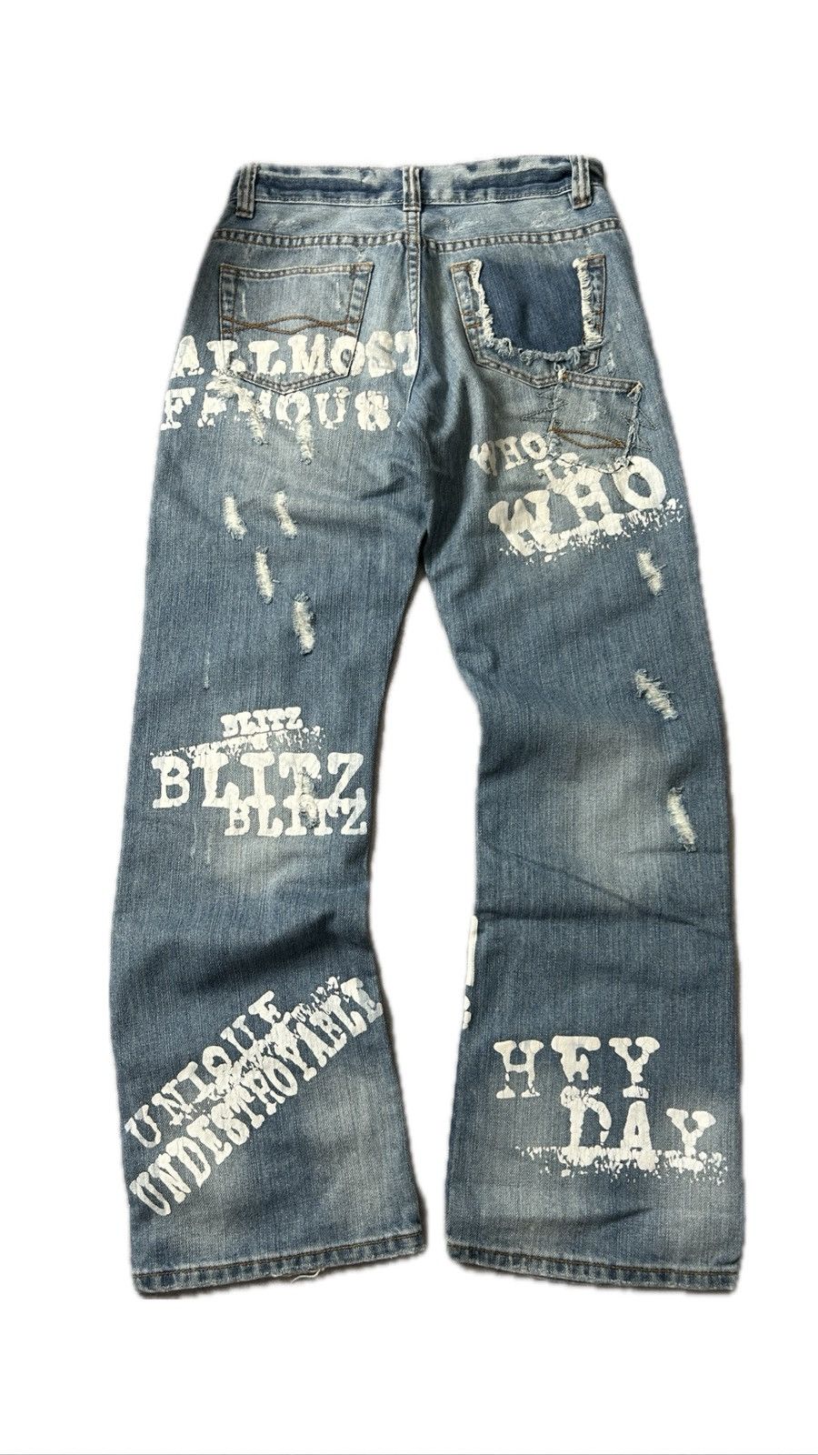Vintage Fishbone vintage rock star distressed jeans mens y2k style Size US 31 - 2 Thumbnail