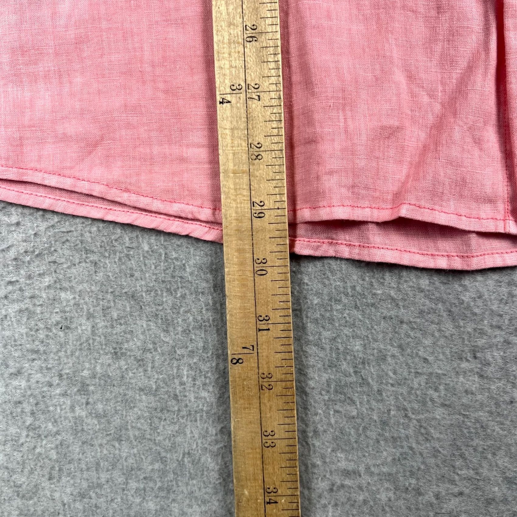 Peter Millar Peter Millar Coastal Mens Large Button Shirt Long Sleeve Light Red Linen Casual Size US L / EU 52-54 / 3 - 7 Thumbnail