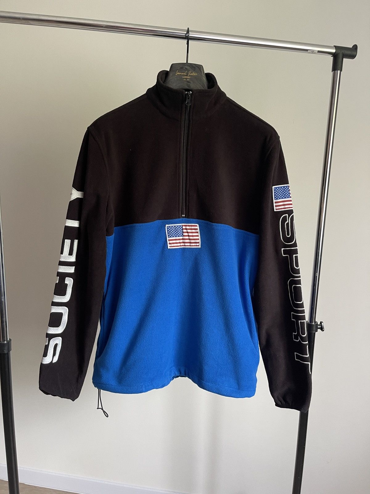 Other Society sport fleece jacket zip sweater sweatshirt USA flag Size US S / EU 44-46 / 1 - 1 Thumbnail