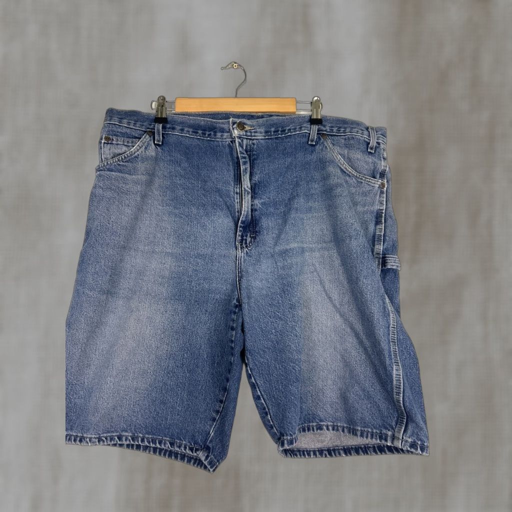 Dickies Dickies Mens Cargo Denim Shorts 42x10 Regular Medium Blue Cotton Denim Cargo Men Size US 42 / EU 58 - 1 Thumbnail