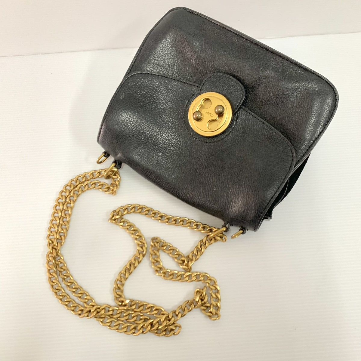 Chloe Chole Leather Black Shoulder Chain Bag Size ONE SIZE - 11 Thumbnail